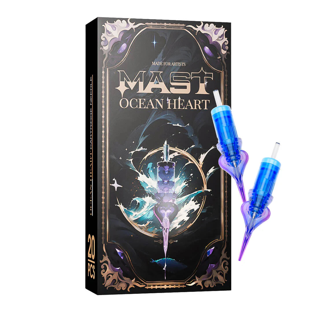 Mast Ocean Heart 1RL 0.35mm Med Taper 5mm 20X