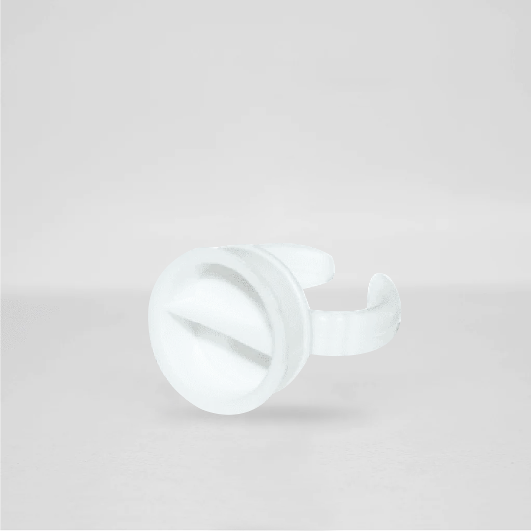 Pigment ring cups 2 chambers white 100x